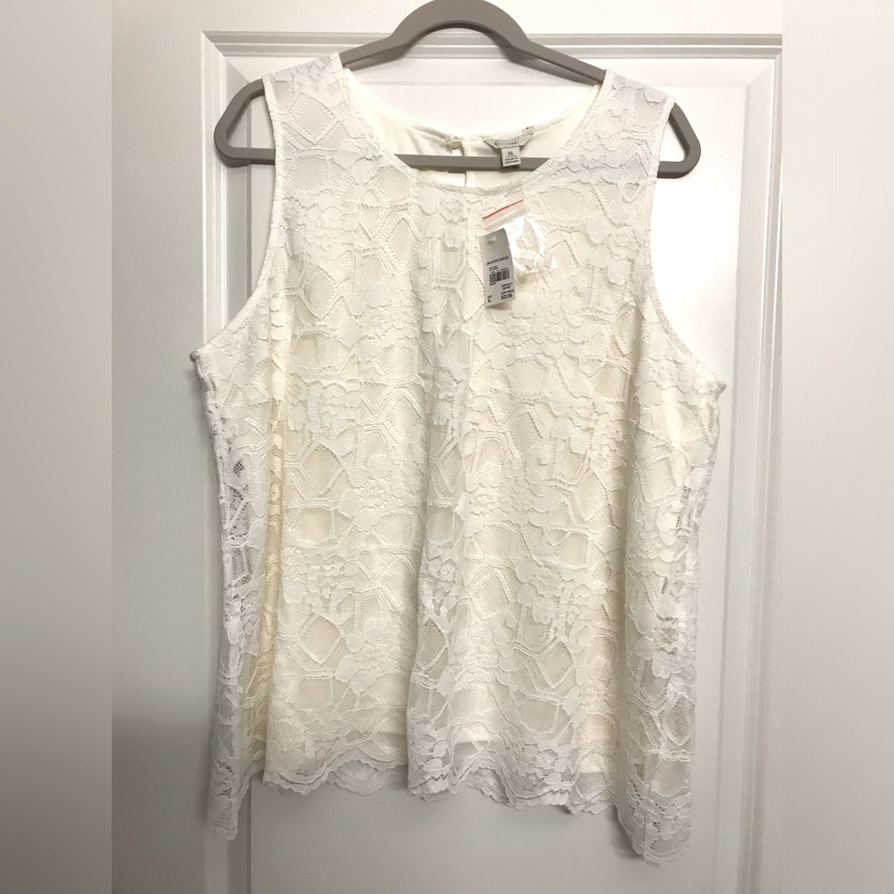 Cato Beige Lace Tank